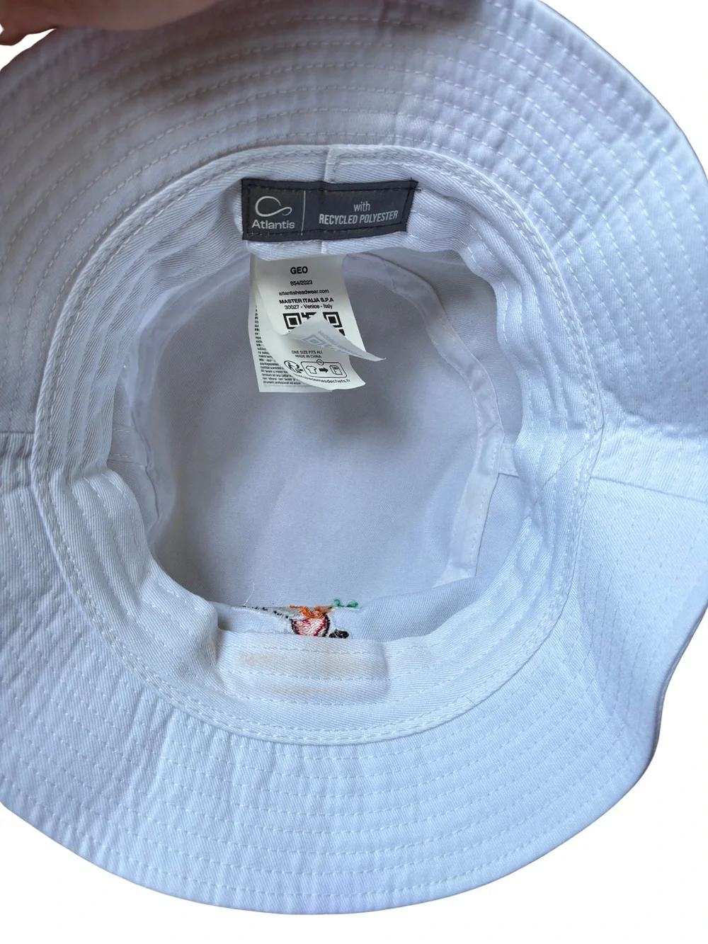 Atlantis Sailor Jerry Bucket Hat White Lightweight Solid Unisex One Size